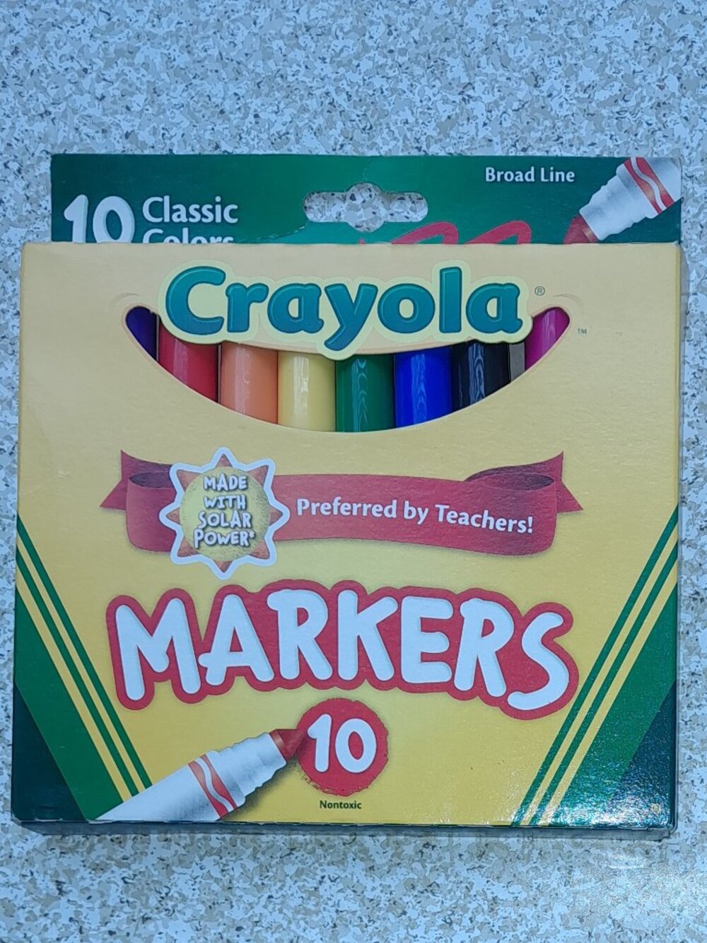 NEW Crayola 10 Classic Color Broad Line Markers Nontoxic Made in USA
